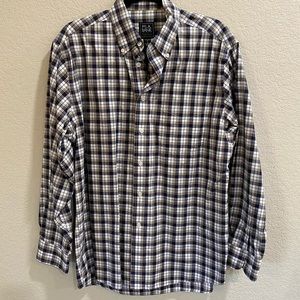 Plaid Joseph A Bank Traveler Collection Shirt